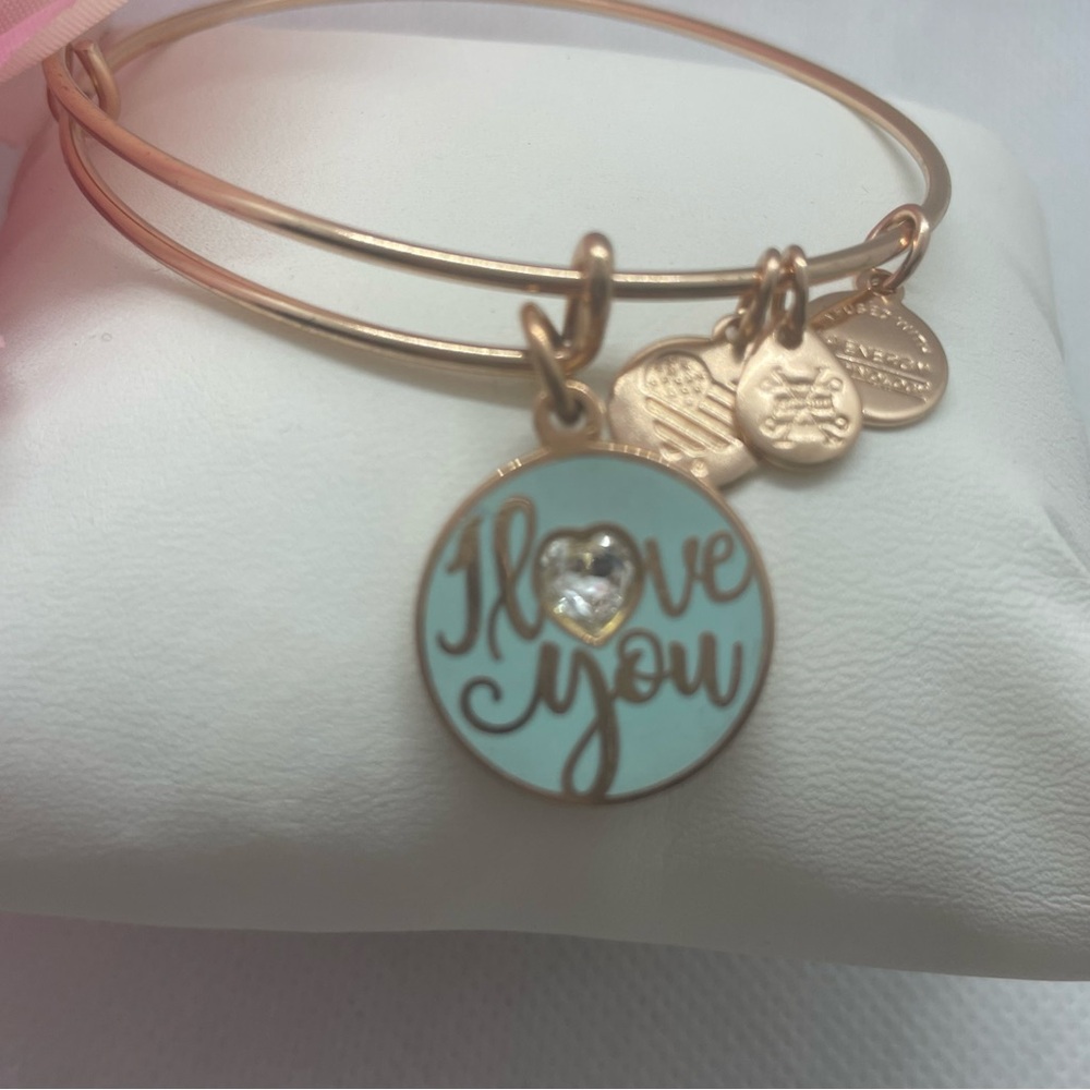 Alex & Ani “Coppure” I Love You Bangle Bracelet - Picture 3 of 8